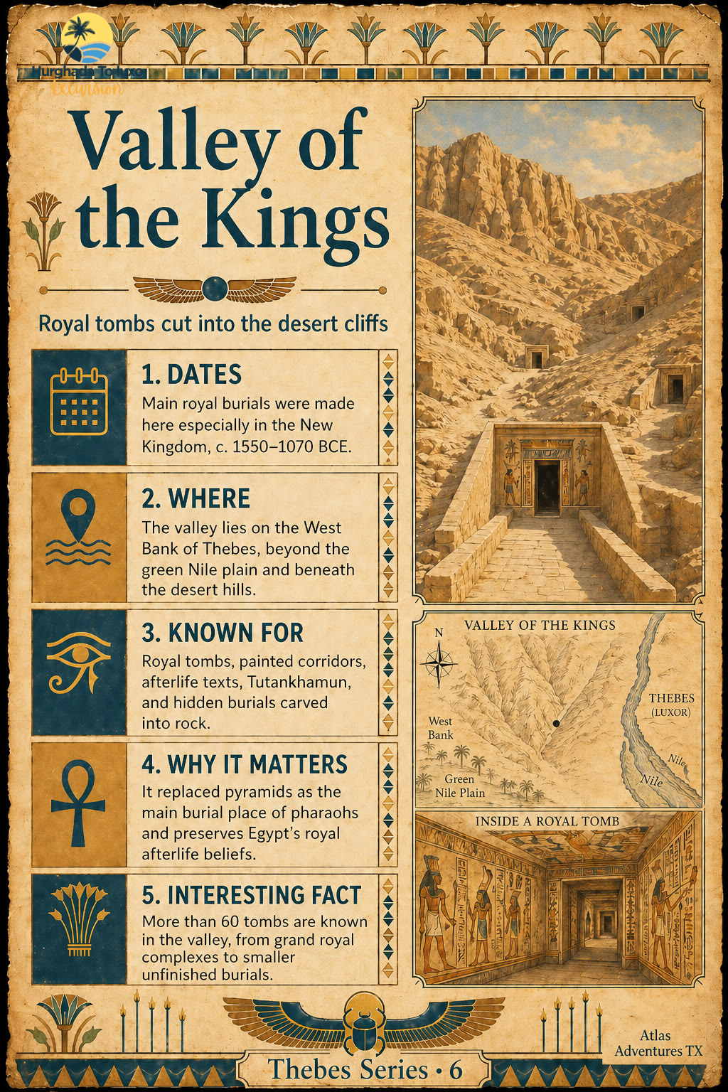 Valley of the Kings and Hot Air Balloon Tour from Hurghada