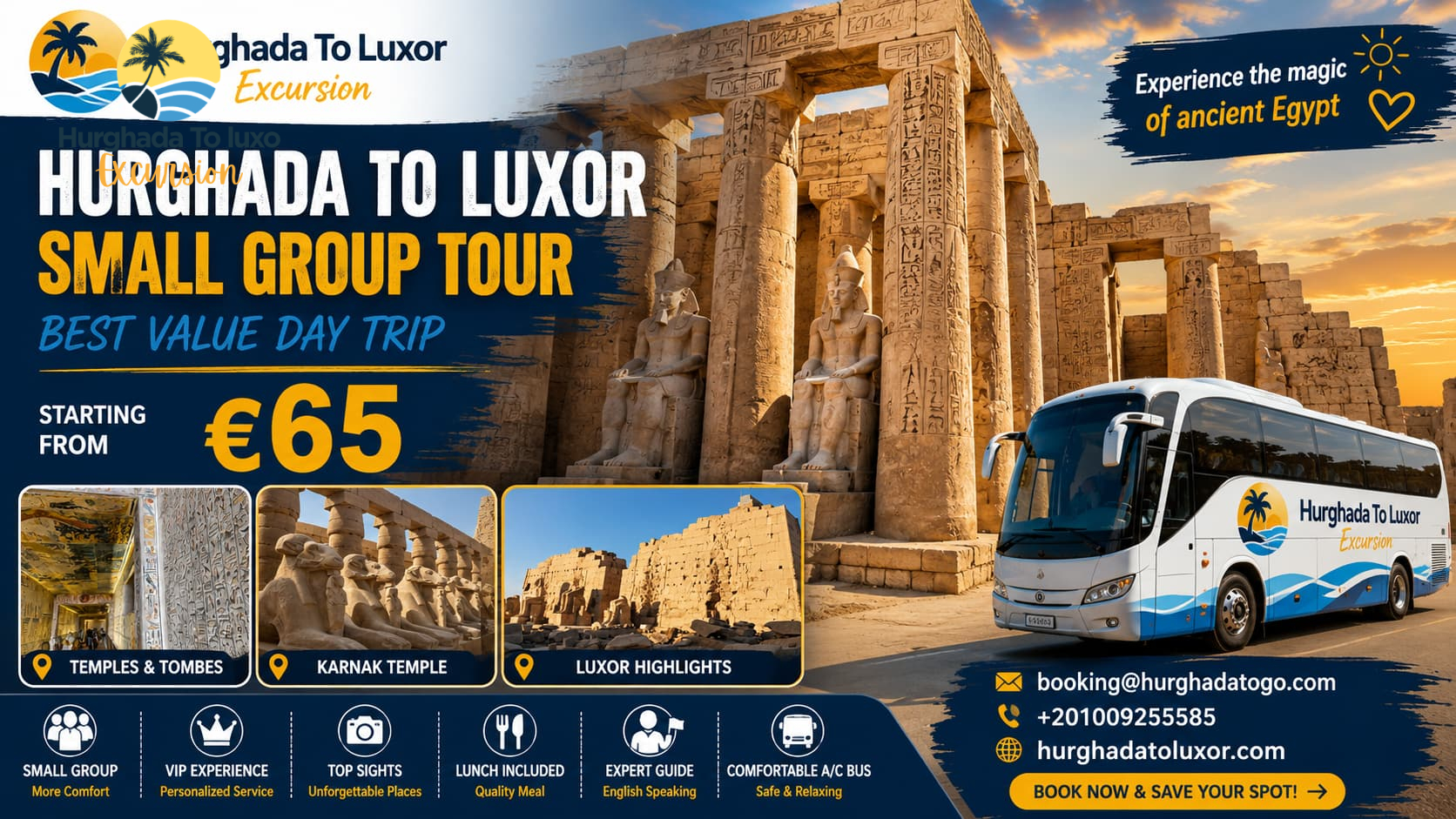 Hurghada to Luxor Small Group Tour Best Value Day Trip